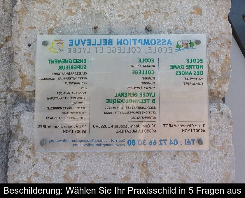 Beschilderung: Wählen Sie Ihr Praxisschild In 5 Fragen Aus